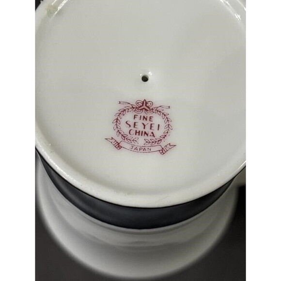 Vintage 6pc Landmark Pedestal Mugs Fine Seyei China Made in Japan 5.5" Pre-Owned - Picture 6 of 8